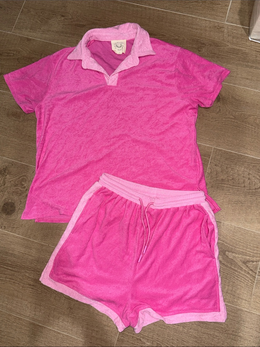 Boutique Pink Terry Cloth Shorts Summertime Set Fantastic Fawn Barbie Vibe
